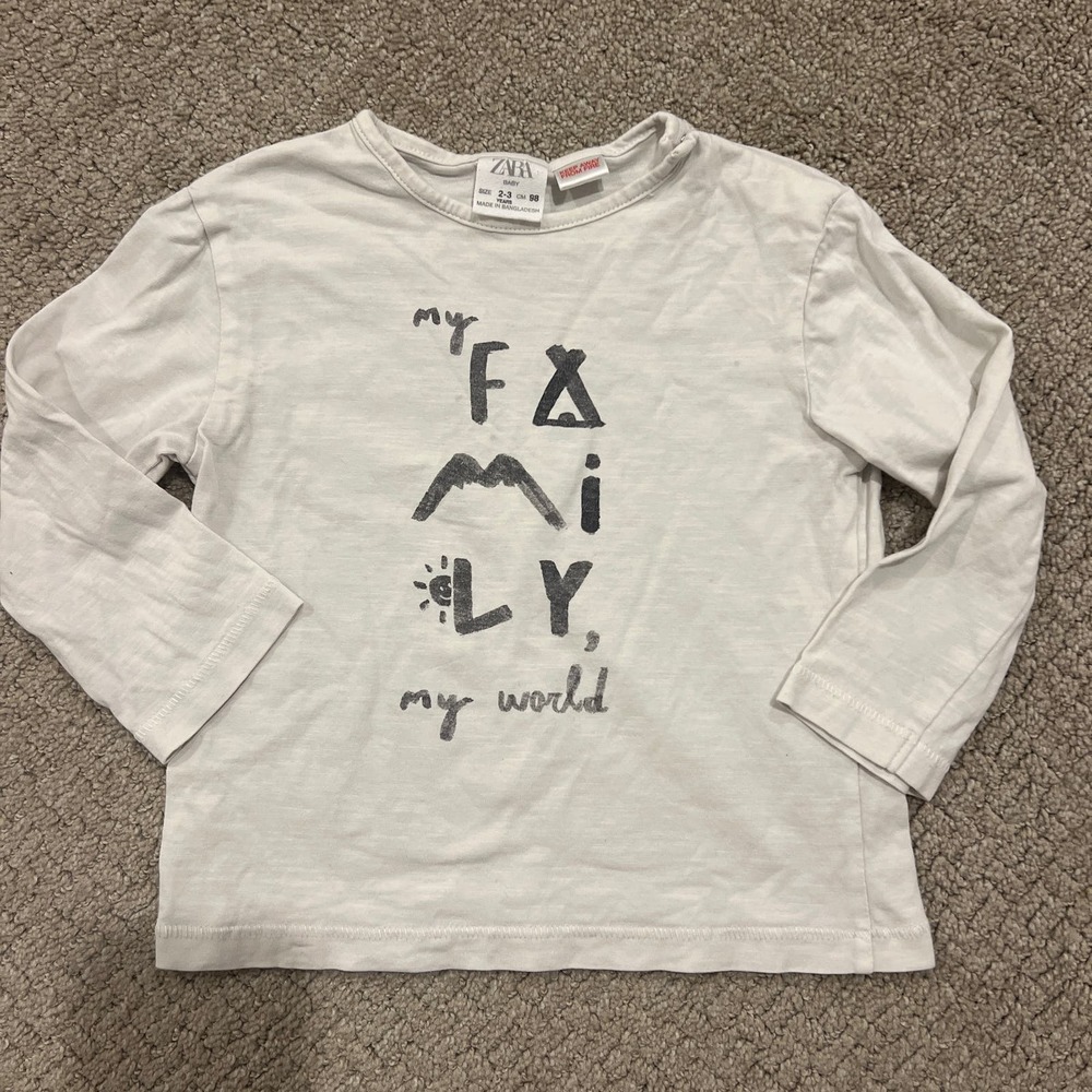 Zara Family Long Sleeve Tee 2-3 3T